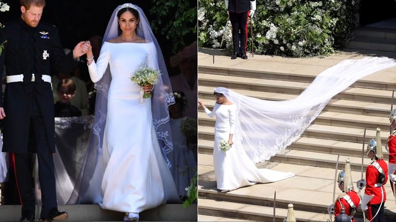Meghan Markle et le prince Harry le jour de leur mariage en mai 2018