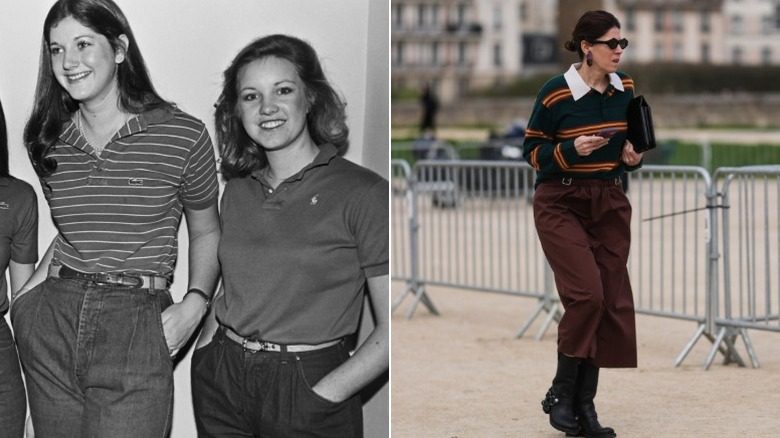 Des étudiants de l'UCLA en 1980 et une femme lors d'un événement de la fashion week de Paris en 2026