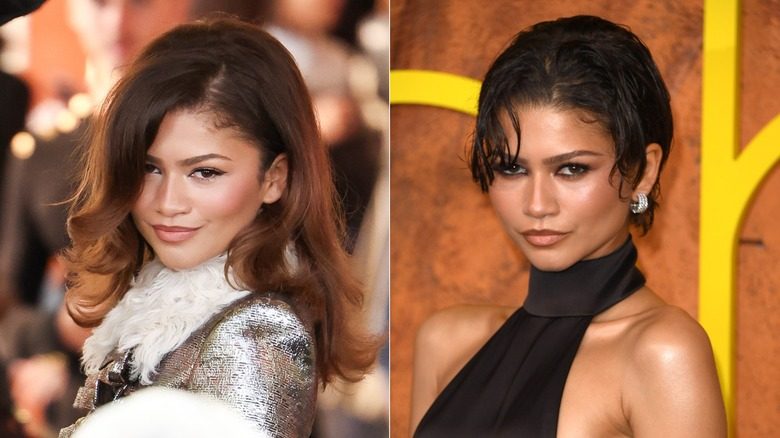 Zendaya au défilé femme printemps/été Louis Vuitton lors de la Fashion Week de Paris en septembre 2025 / Zendaya à la première de 