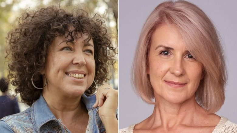 Deux femmes avec des coiffures lobées en douces couches