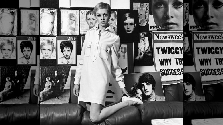 Image de Twiggy vers les années 1960.