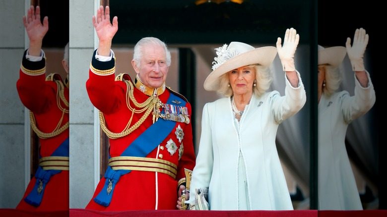 Le roi Charles et la reine Camilla lors de la cérémonie Trooping the Colour en 2024