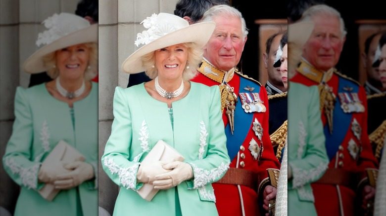 Le roi Charles et la reine Camilla lors de la cérémonie Trooping the Colour en 2019