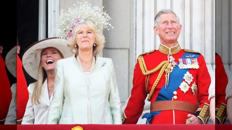 Le roi Charles et la reine Camilla lors de la cérémonie Trooping the Colour en 2008