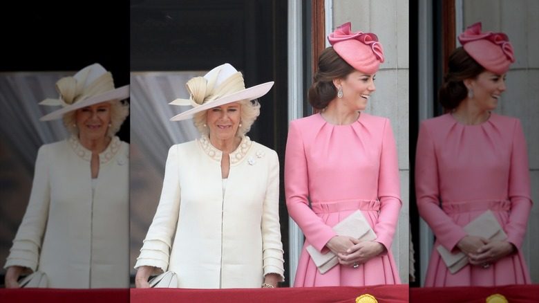 Kate Middleton et la reine Camilla lors de la cérémonie Trooping the Color en 2017