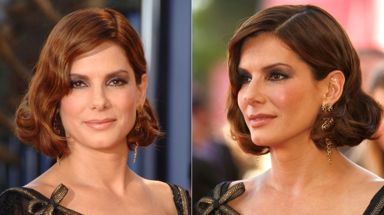 Sandra Bullock avec un carré frisé vintage à la Mostra de Venise