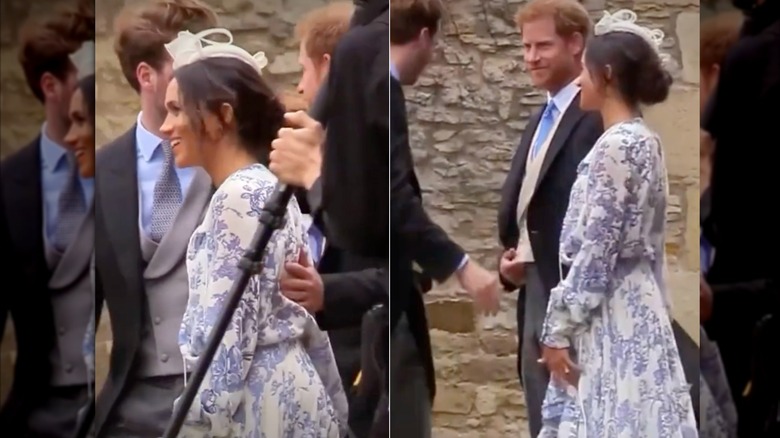 Meghan Markle et le prince Harry au mariage de Celia McCorquodale.