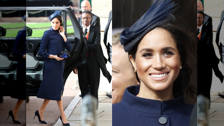 Meghan Markle assiste au mariage de la princesse Eugénie en 2018.