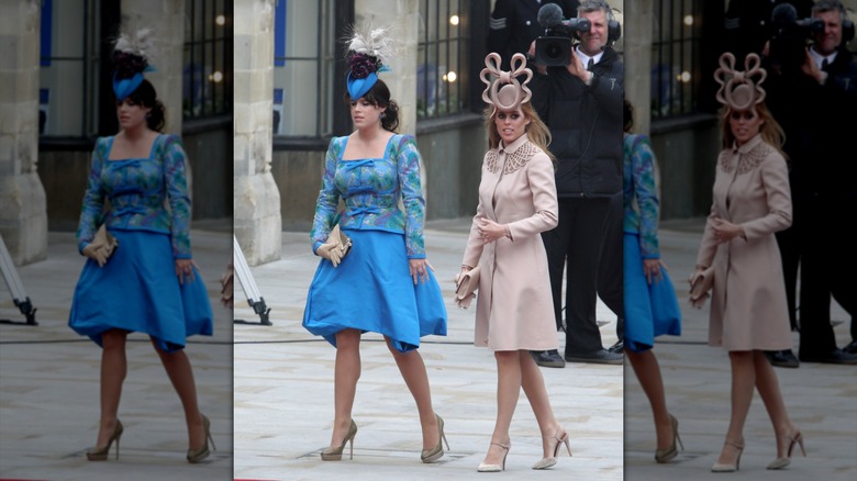 Les princesses Béatrice et Eugénie au mariage du prince William et de Kate Middleton