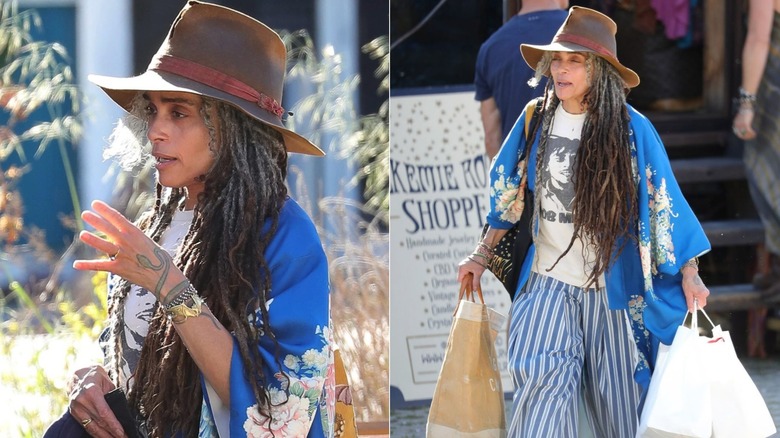 Lisa Bonet sur un marché à Los Angeles