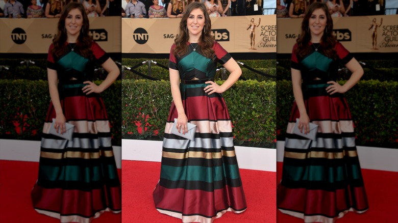 Mayim Bialik en robe colorée aux SAG Awards