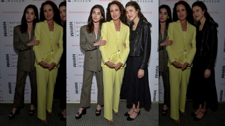Andie MacDowell et ses filles Rainey et Margaret Qualley en 2020