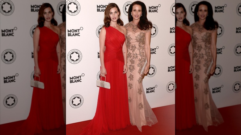 Andie MacDowell et sa fille Rainey Qualley en 2013