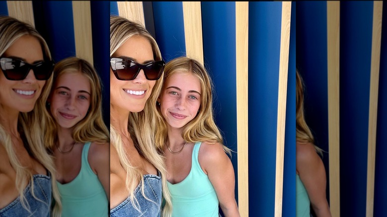 Christina Haack et sa fille Taylor souriant ensemble