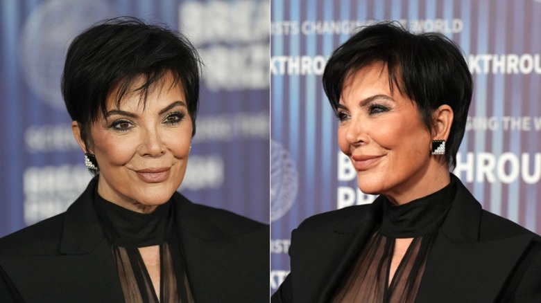 Kris Jenner avec son lutin signature en 2024