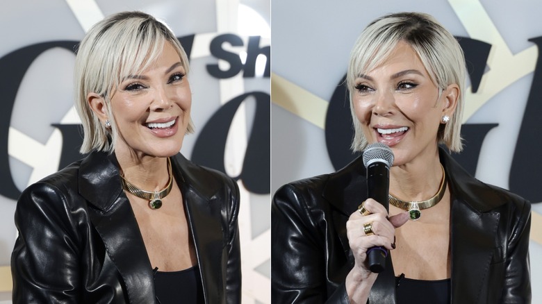 Kris Jenner avec un carré blond en 2025