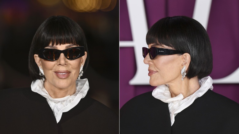 Kris Jenner avec une frange et un carré en 2025