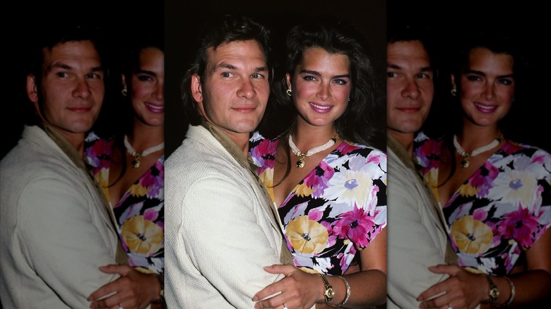 Patrick Swayze et Brooke Shields photographiés à New York en mai 1986