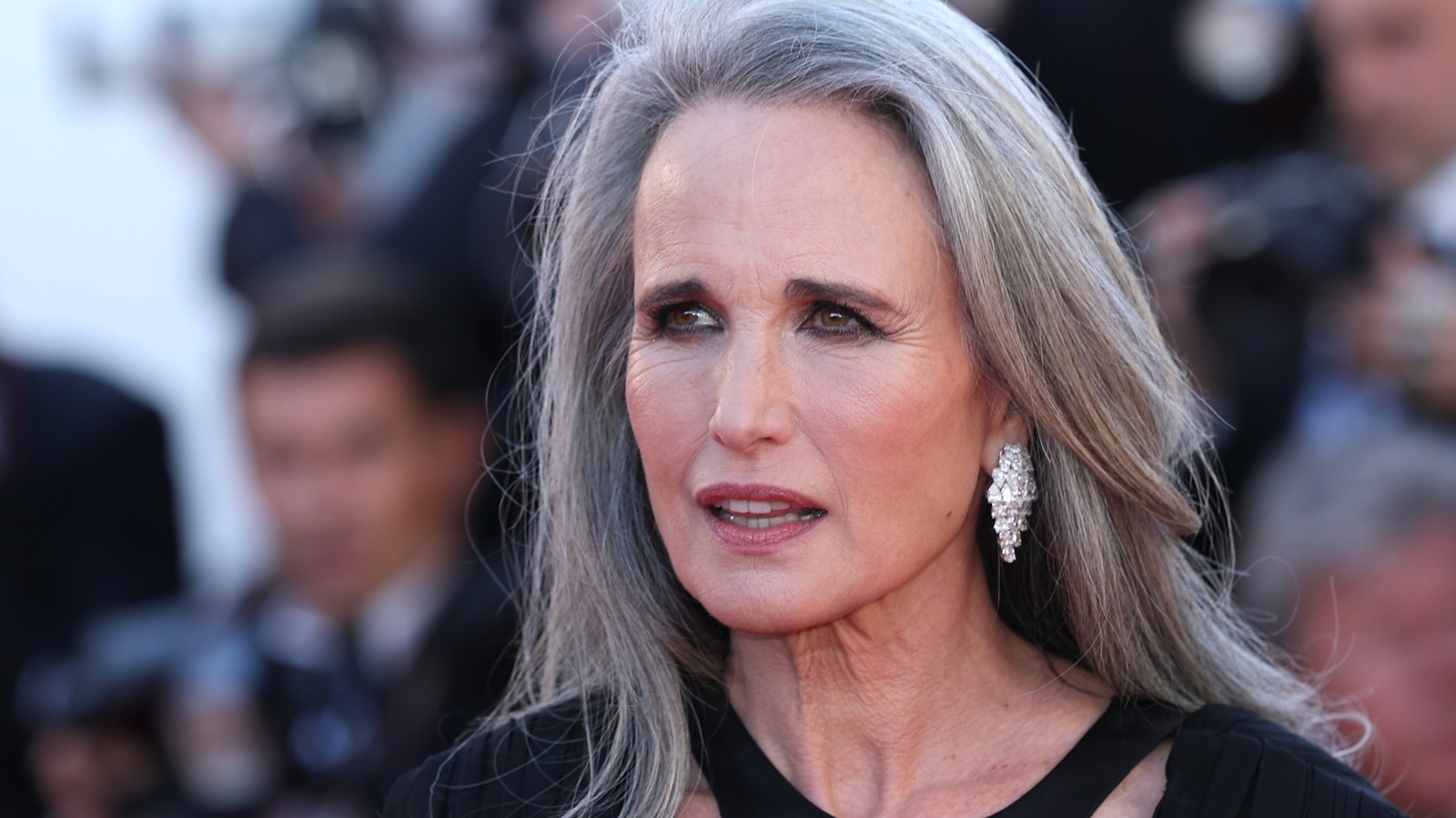 La magnifique transformation des cheveux gris d'Andie MacDowell en photos