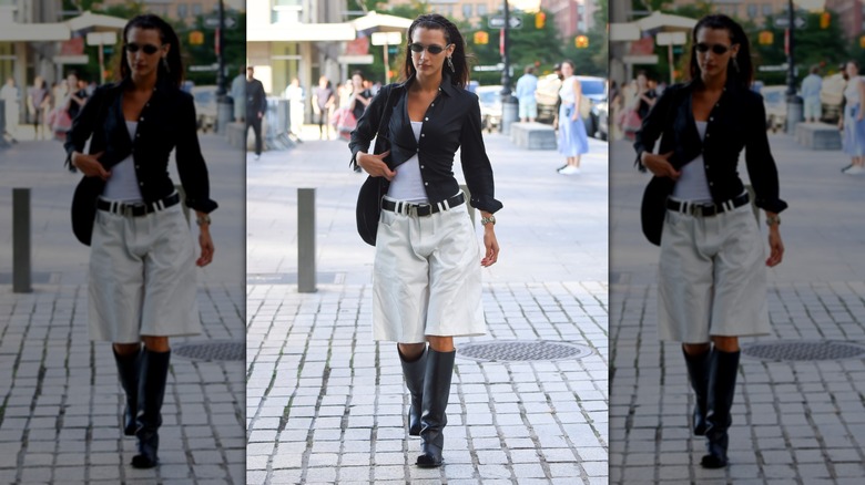 Bella Hadid à New York pendant la fashion week en 2022.