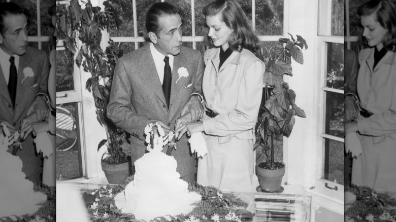 Le mariage de Lauren Bacall et Humphrey Bogart, 1945