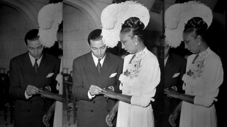Mariage de Joséphine Baker et Jo Bouillon en France 1947