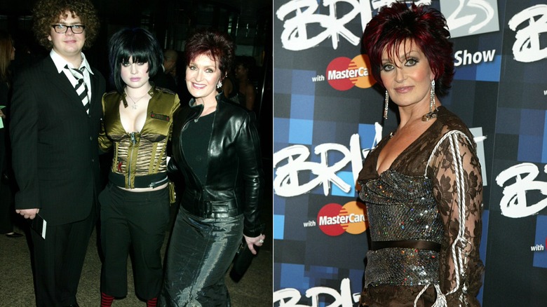 Aux côtés de Sharon Osbourne avec Jack et Kelly en 2003 et Sharon posant en 2005