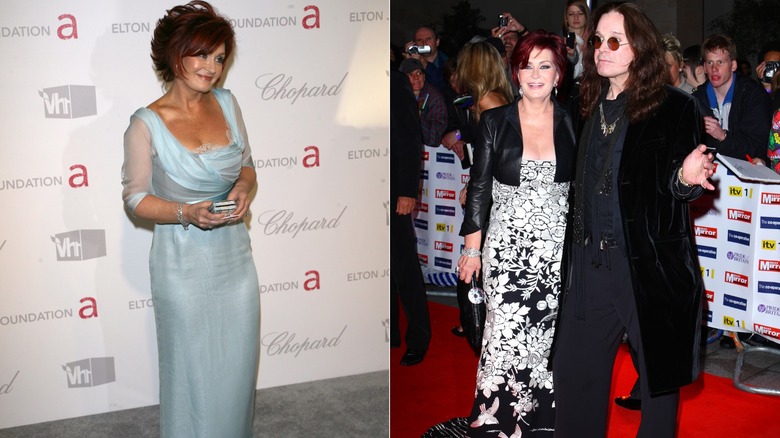 Côte à côte de Sharon Osbourne posant seule et avec Ozzy