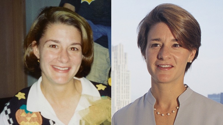 Melinda Gates aux cheveux courts dans les années 90 et 2000