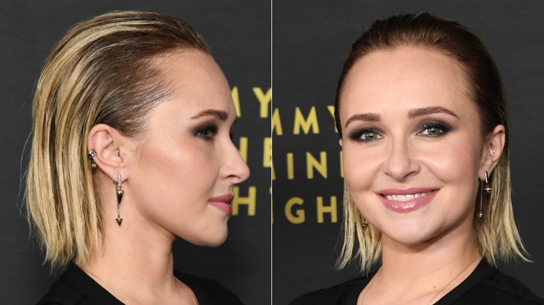 Hayden Panettiere avec ses cheveux lissés en arrière