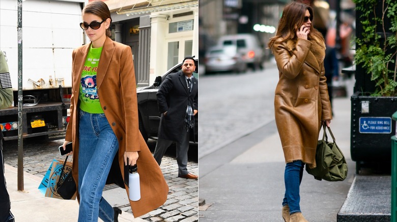 Kaia Gerber en février 2020 et Cindy Crawford en novembre 2019