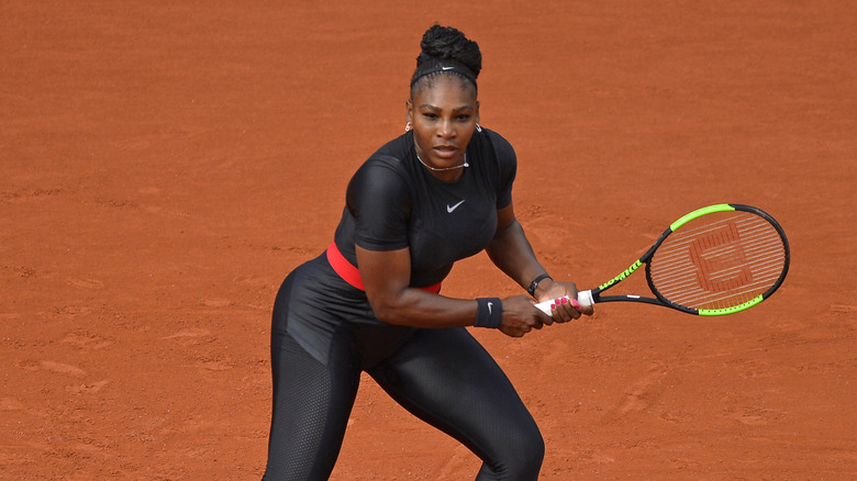 Serena Williams dans une combinaison noire