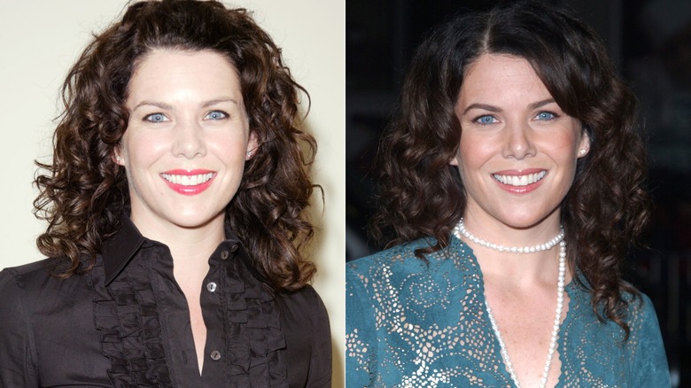Aux côtés de Lauren Graham aux cheveux naturellement bouclés en 2003 et 2004