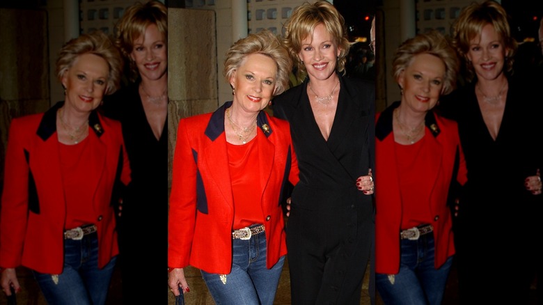 Tippi Hedren et Mélanie Griffith pendant 