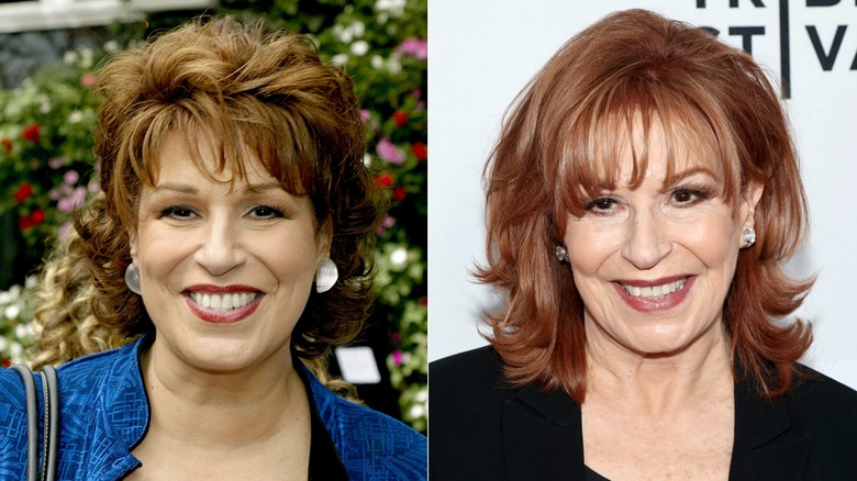 Des photos côte à côte montrent Joy Behar en 2002 (à gauche) et 2025 (à droite)