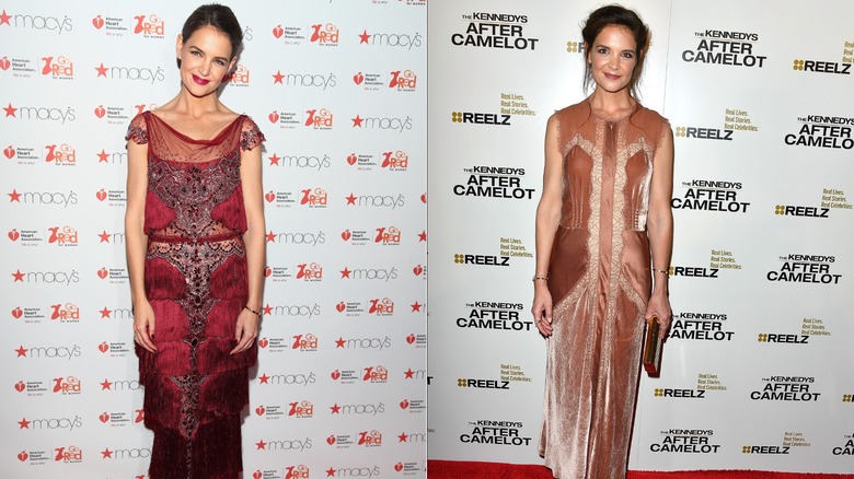 Katie Holmes à l'événement Go Red For Women de l'American Heart Association en février 2017 à New York / Katie Holmes à la première de "Les Kennedy après Camelot" en mars 2017 à Beverly Hills