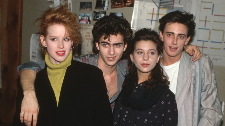 Molly Ringwald et ses amis en novembre 1985