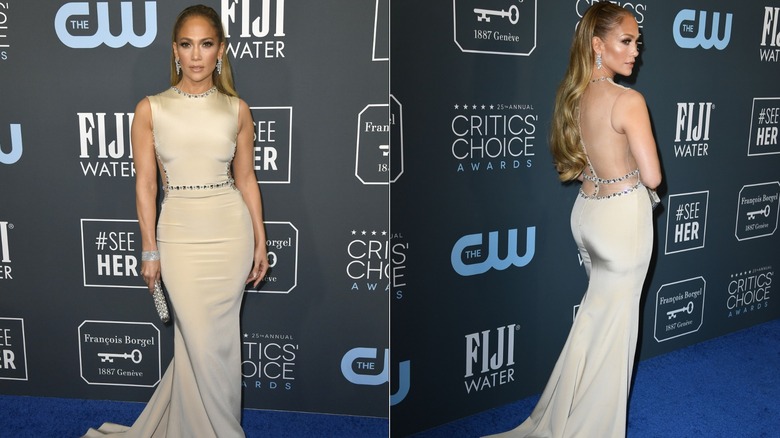 Jennifer Lopez à la 25e cérémonie annuelle des Critics' Choice Awards à Santa Monica, en Californie, en janvier 2020