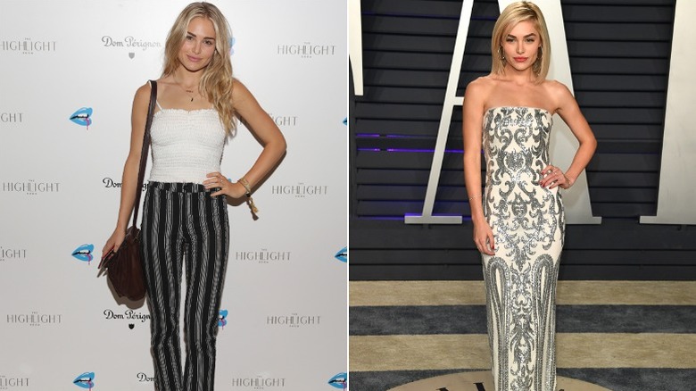 Michelle Randolph pose lors du lancement d'une marque et de la soirée des Oscars de Vanity Fair