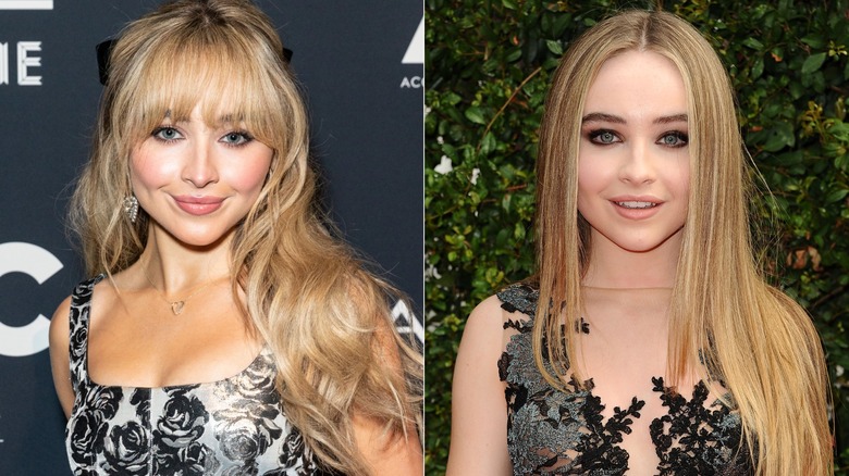 Sabrina Carpenter avec et sans frange