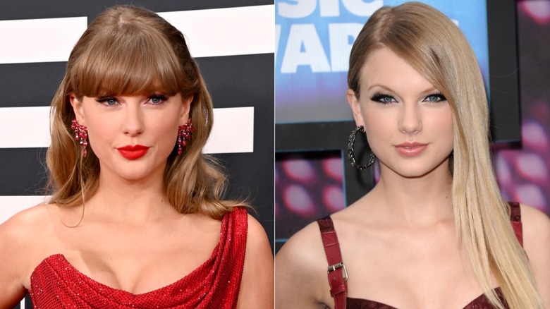 Taylor Swift avec et sans frange