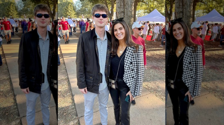 Kaitlan Collins pose pour une photo avec son frère à l'Université d'Alabama (2023)