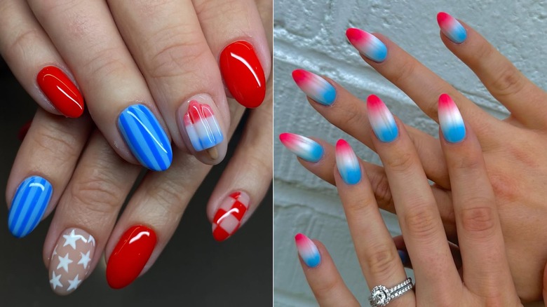 Deux exemples de nail art rocket pop.
