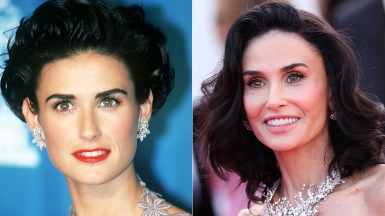 Photos côte à côte de Demi Moore de 1995 et 2026