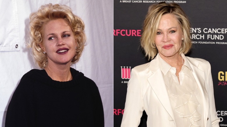 Photos côte à côte de Melanie Griffith de 1995 et 2024