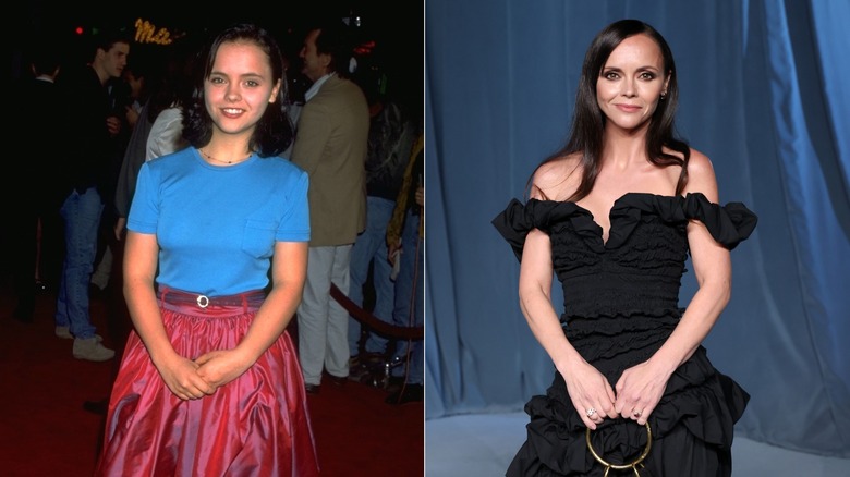 Photos côte à côte de Christina Ricci en 1995 et 2025