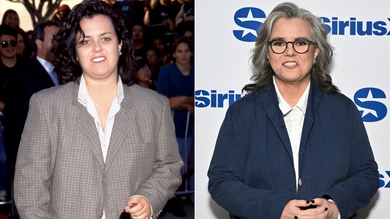 Photos côte à côte de Rosie O'Donnell de 1995 et 2026
