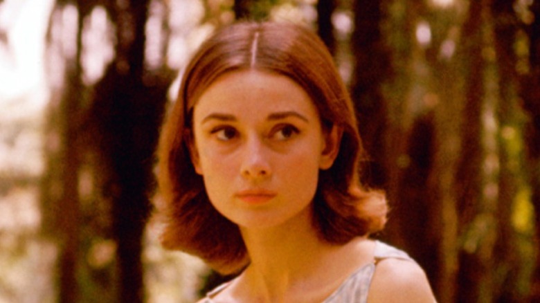 Audrey Hepburn avec un lob dans les années 1950