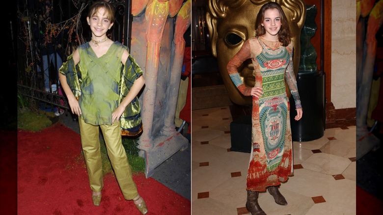 Emma Watson en 2001 et 2003