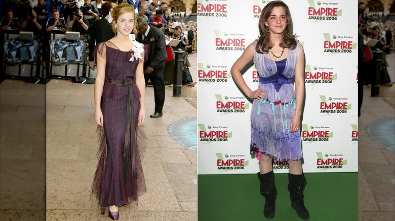 Emma Watson en 2004 et 2006